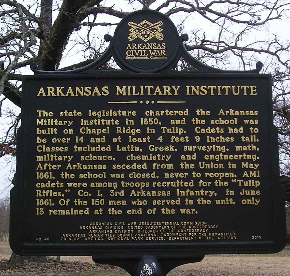 Arkansas Military Institute Marker