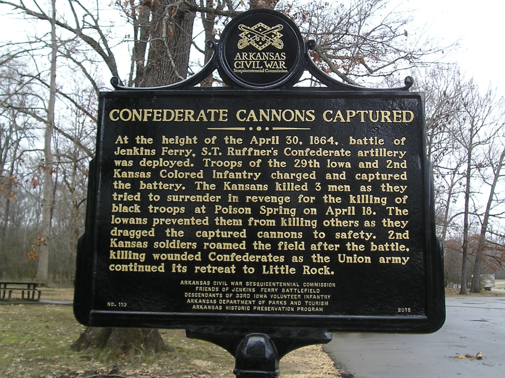 Confederate Cannons Captured Marker