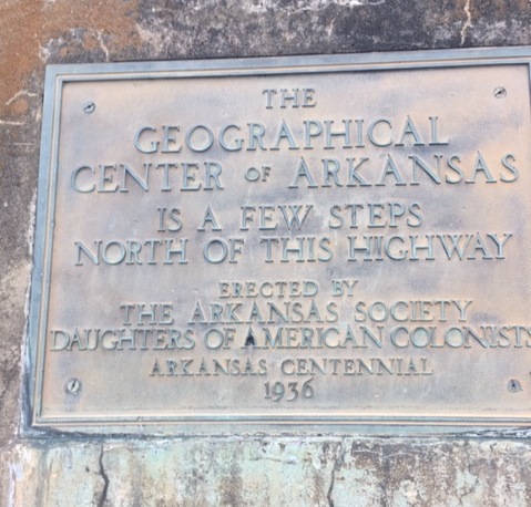 Geographical Center of Arkansas Marker