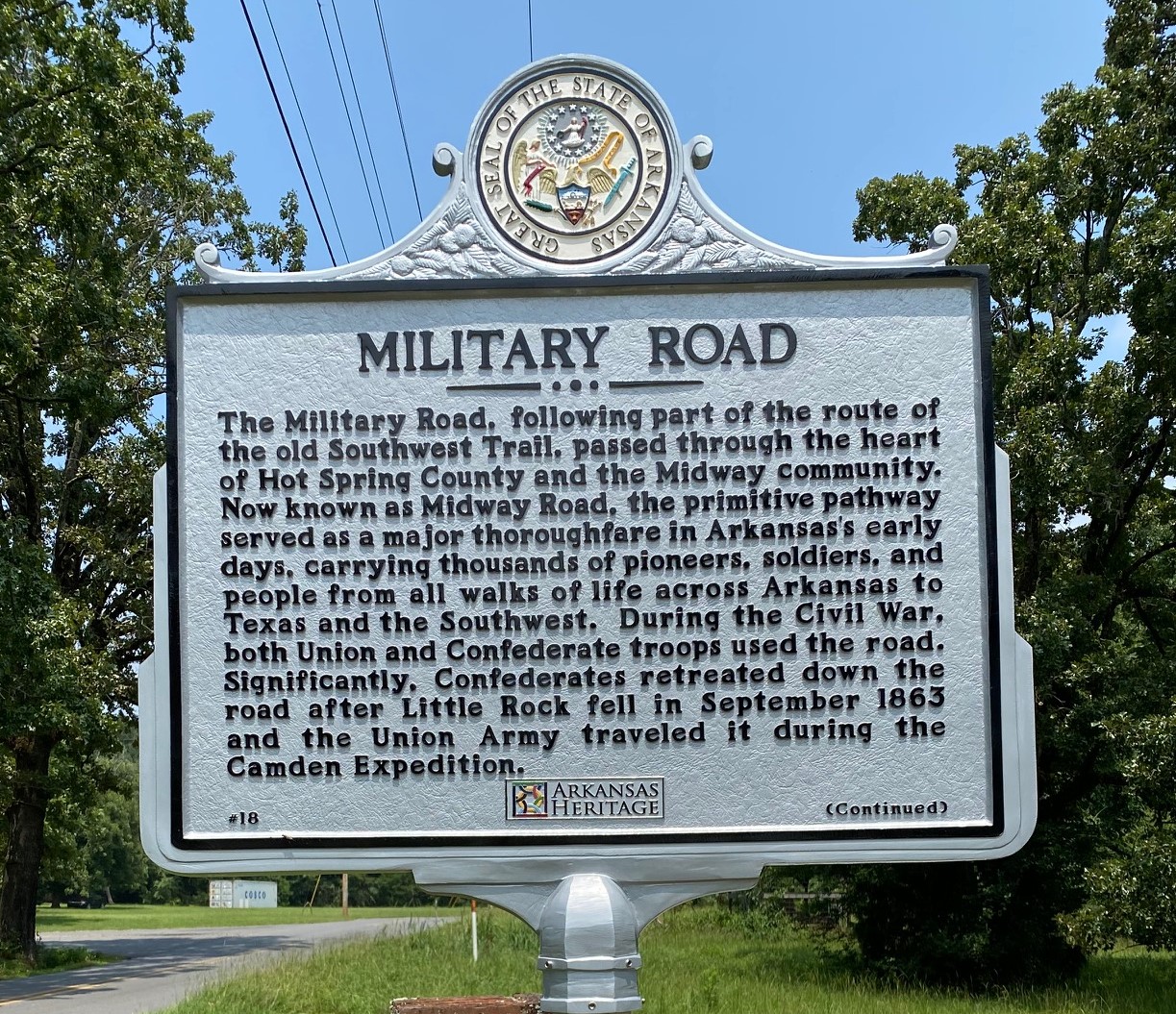 Military Road Marker
