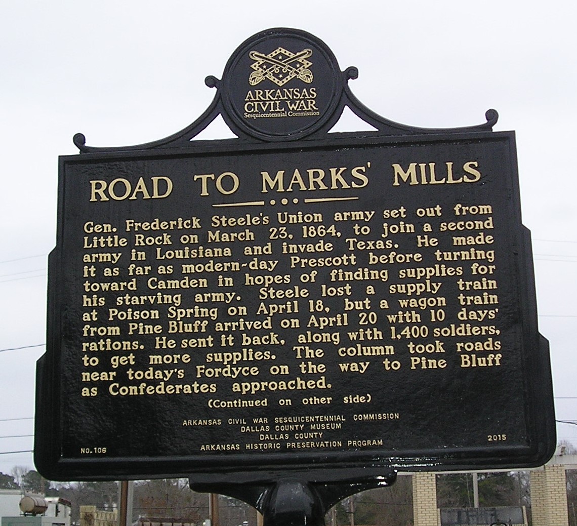 Road to Marks' Mills Marker