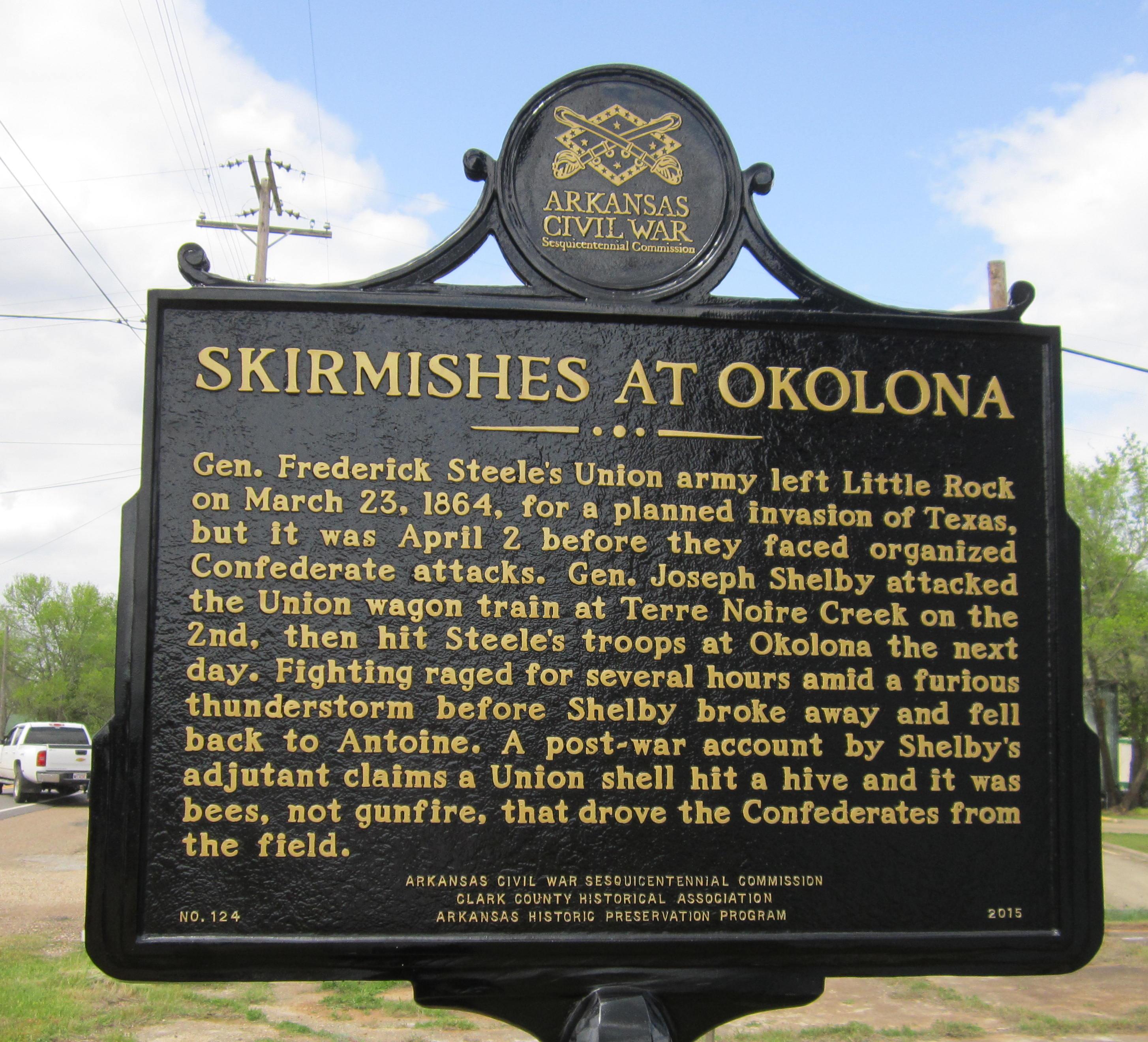 Skirmishes at Okolona Marker
